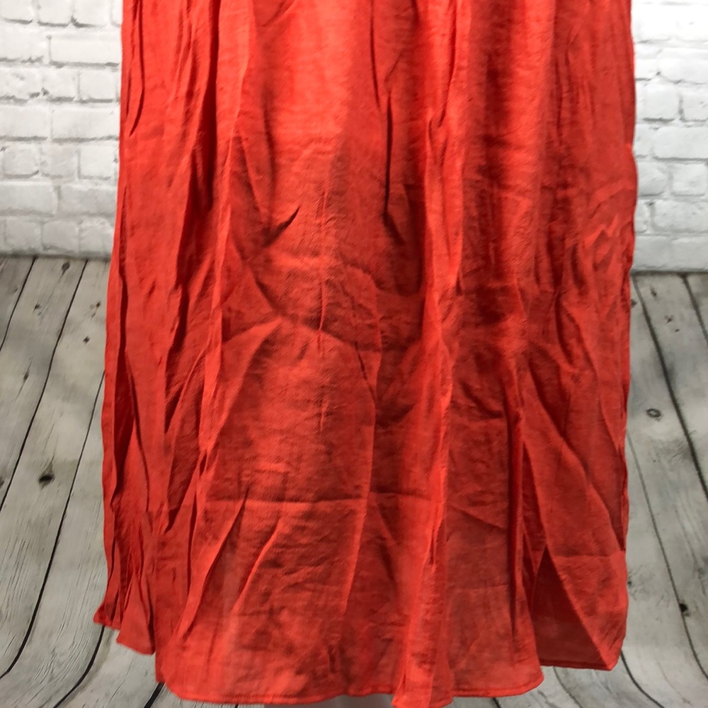 NY Collection Orange Crochet Trim Maxi Dress 3XP - Picture 7 of 7